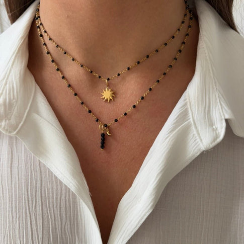 Base Black Dots Necklace - ByNouck Jewelry