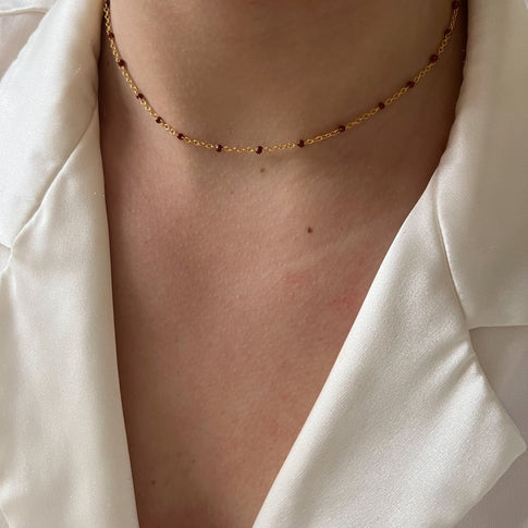Base Brown Dots Necklace - ByNouck Jewelry