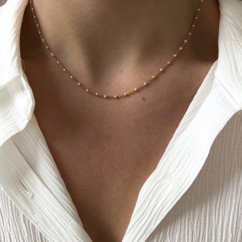 Base Cherry Blossom Dots Necklace - ByNouck Jewelry
