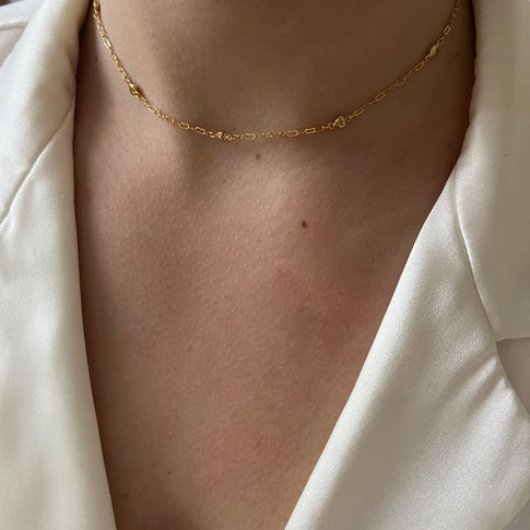 Base Heart Chain Necklace - ByNouck Jewelry