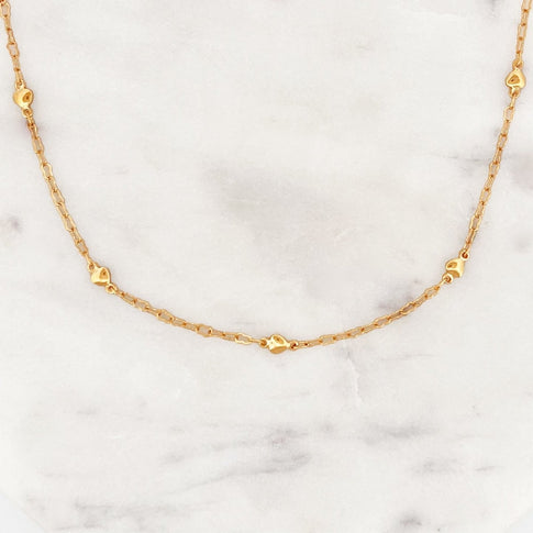 Base Heart Chain Necklace - ByNouck Jewelry