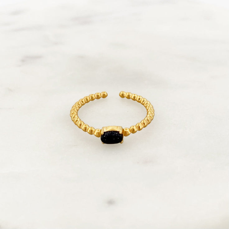 Blue Sandstone Ring - ByNouck Jewelry