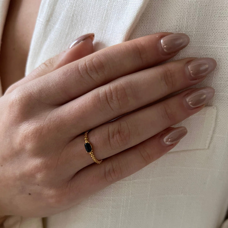 Blue Sandstone Ring - ByNouck Jewelry