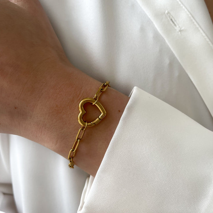 Bracelet Heart Clasp - ByNouck Jewelry