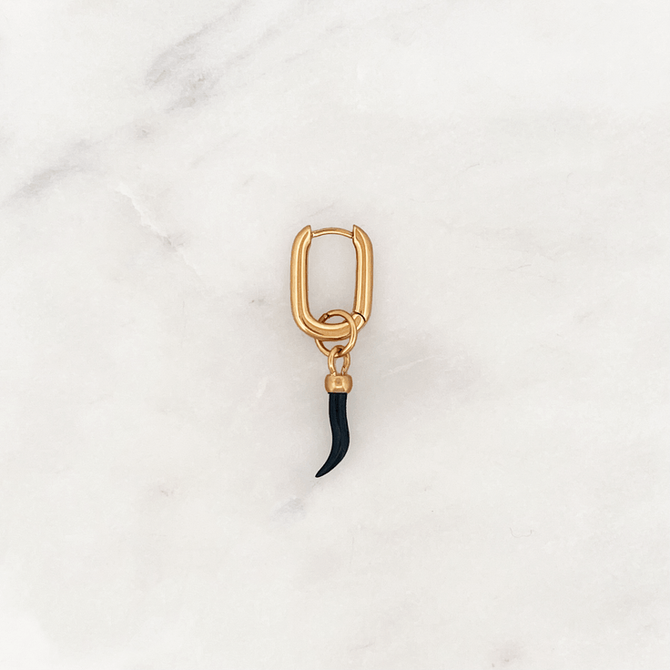 Buxon Hoop Black Chili - ByNouck Jewelry