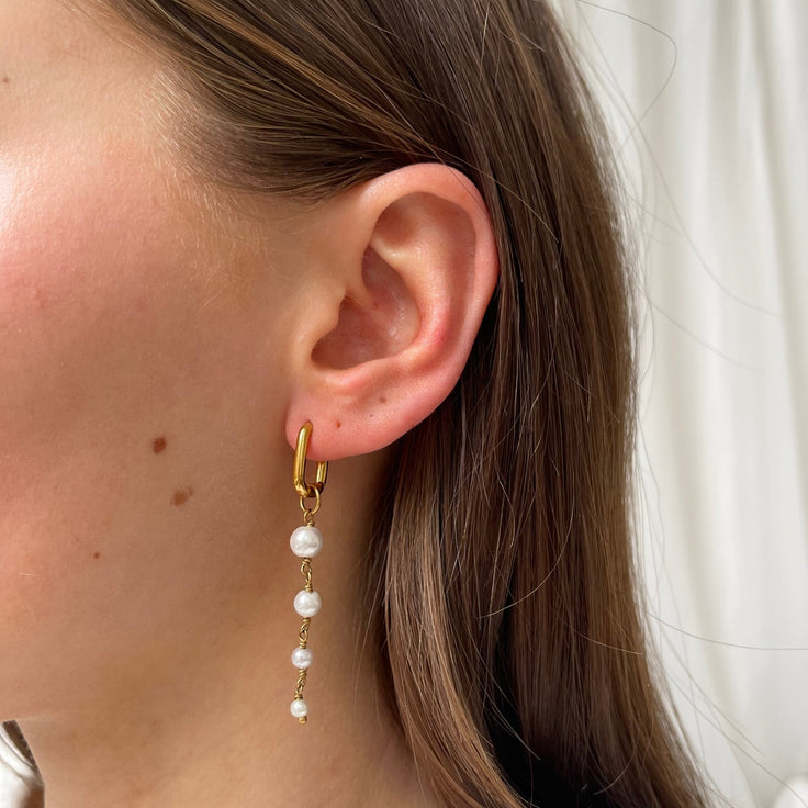 Buxon Hoop Pearl Drops - ByNouck Jewelry