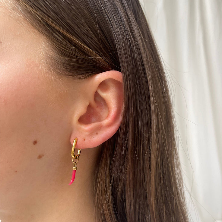 Buxon Hoop Pink Chili - ByNouck Jewelry