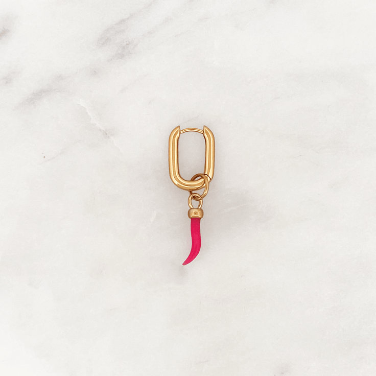 Buxon Hoop Pink Chili - ByNouck Jewelry