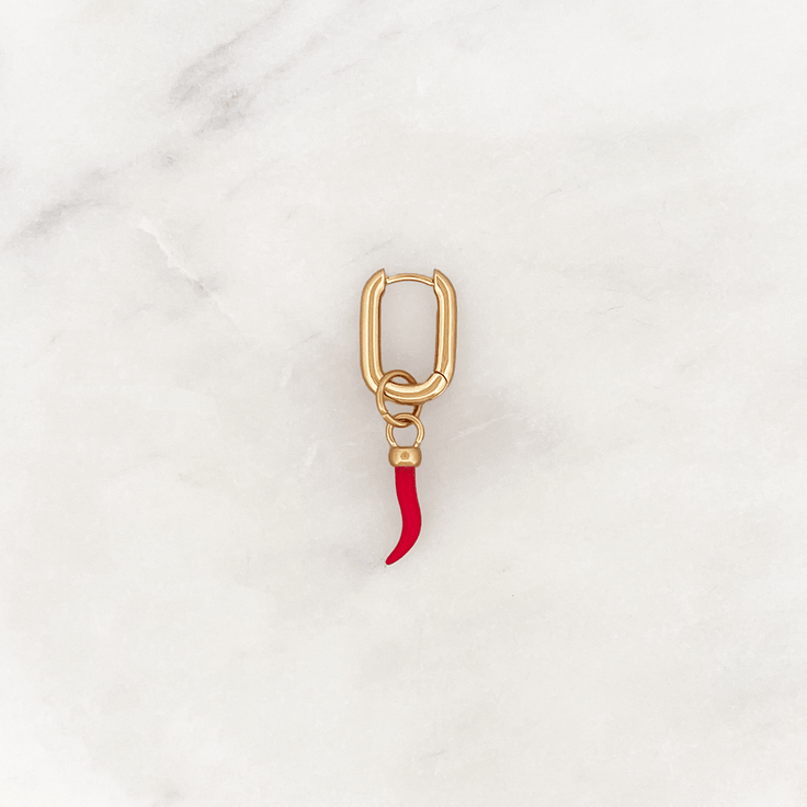 Buxon Hoop Red Chili - ByNouck Jewelry