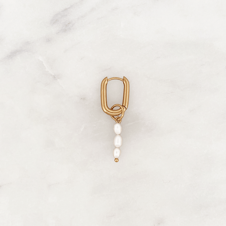 Buxon Hoop White Pearls - ByNouck Jewelry