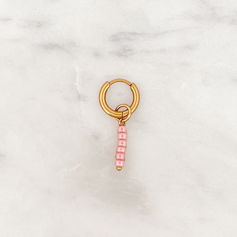 Classic Huggie Apricot Crush Beads - ByNouck Jewelry