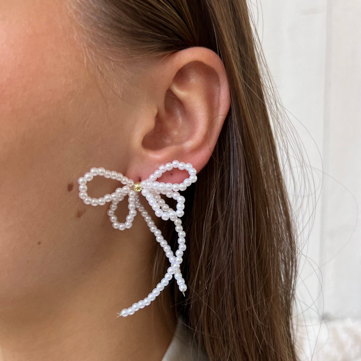 Double Pearl Bow Set - ByNouck Jewelry
