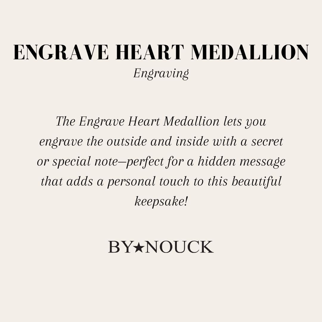 DYO Engrave Heart Medallion - ByNouck Jewelry
