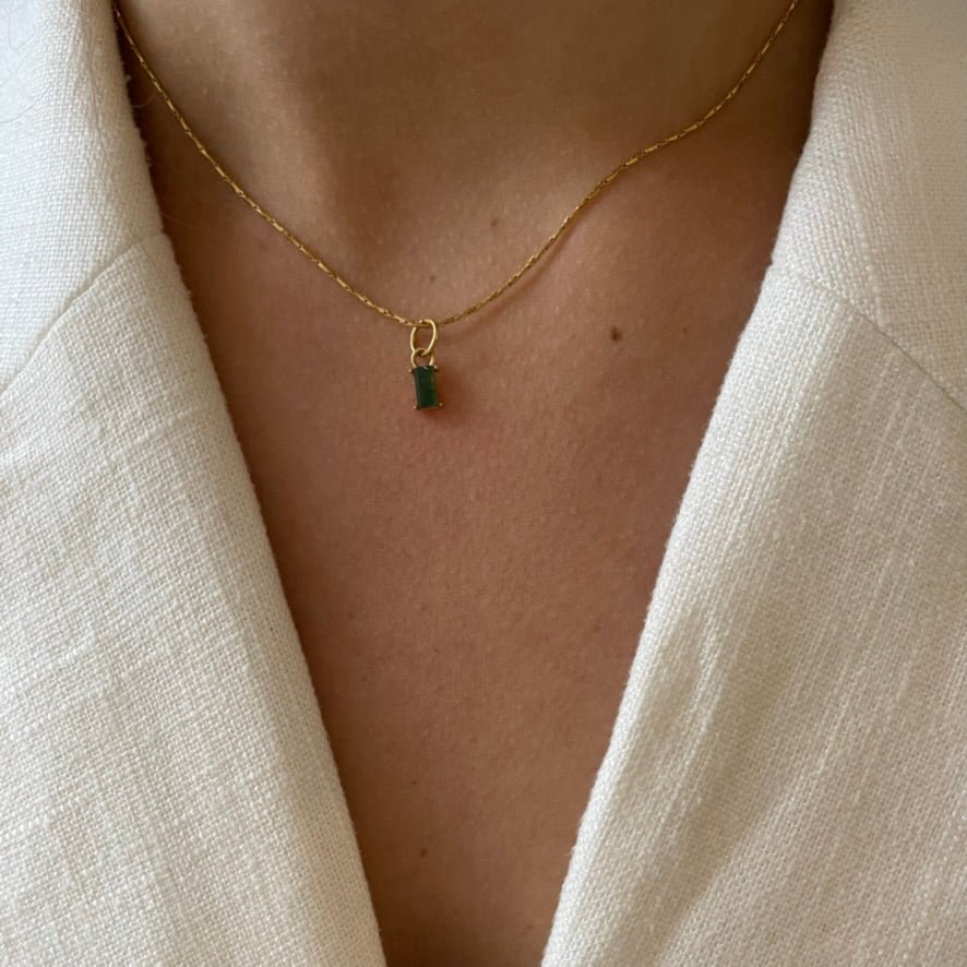 DYO Green Quartz Baguette - ByNouck Jewelry