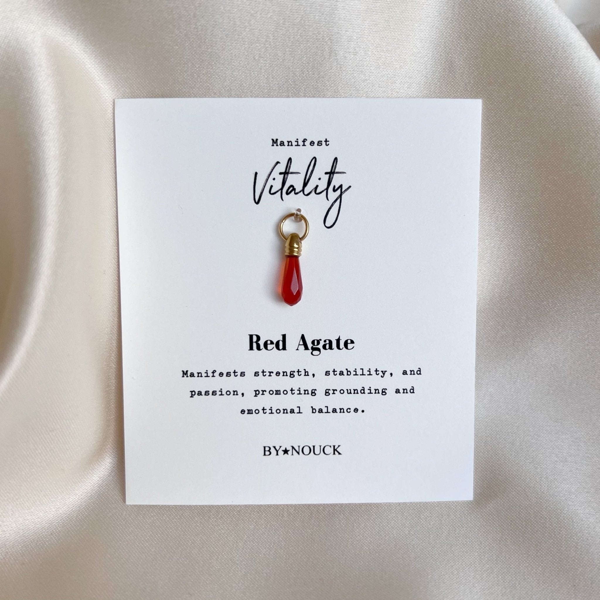 DYO Manifest Stone Red Agate - ByNouck Jewelry
