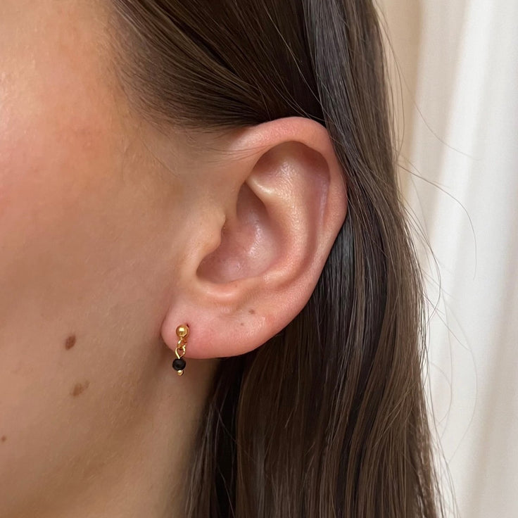 Earpin Black Bead - ByNouck Jewelry
