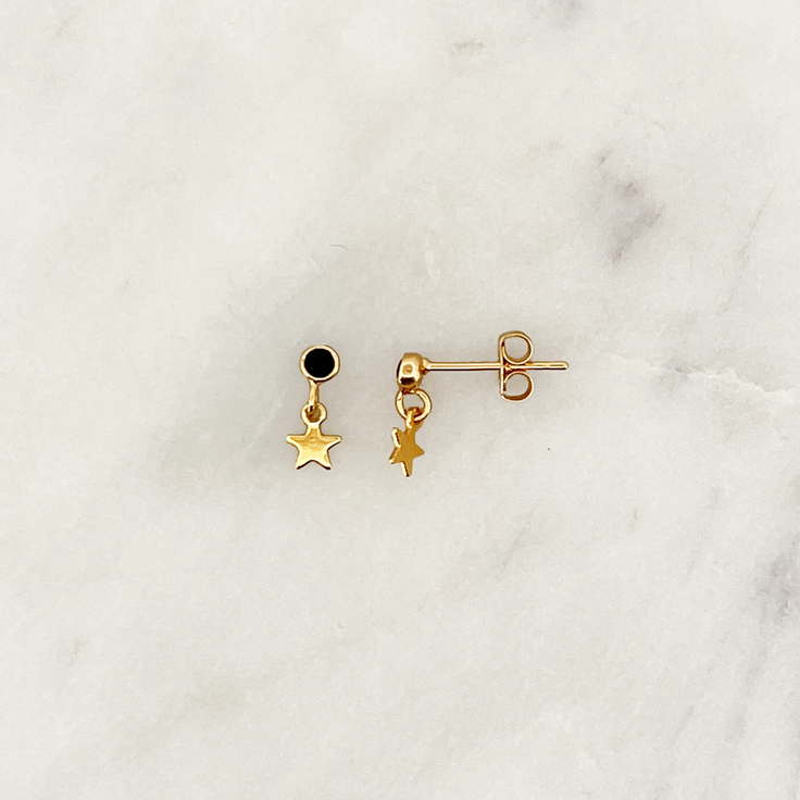 Onyx Earpin Set Little Stars