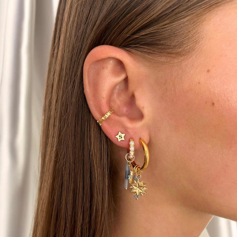 Engrave Earstud Star - ByNouck Jewelry