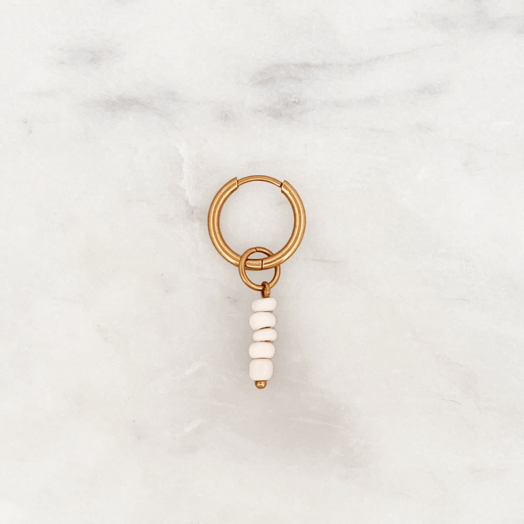 Fine Huggie Coconut Beads - ByNouck Jewelry