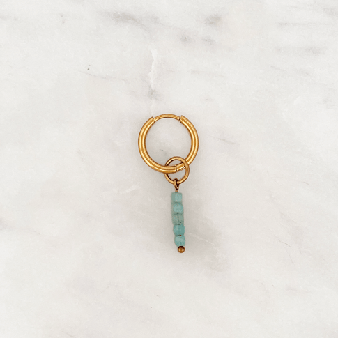 Fine Huggie Little Blue Cubes - ByNouck Jewelry