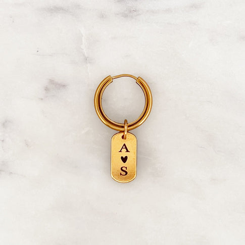 Hoop Engrave Tag Large - ByNouck Jewelry
