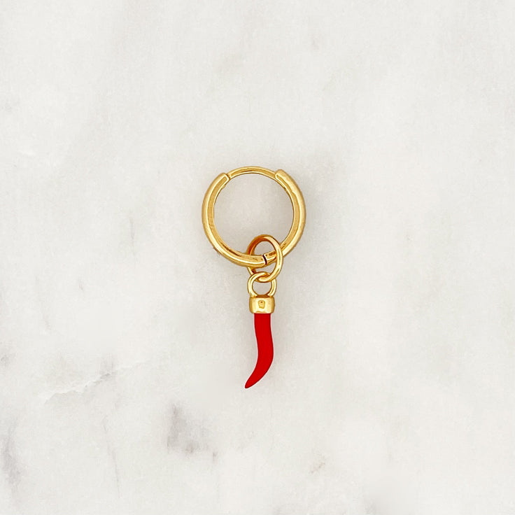 Hoop Red Chili - ByNouck Jewelry