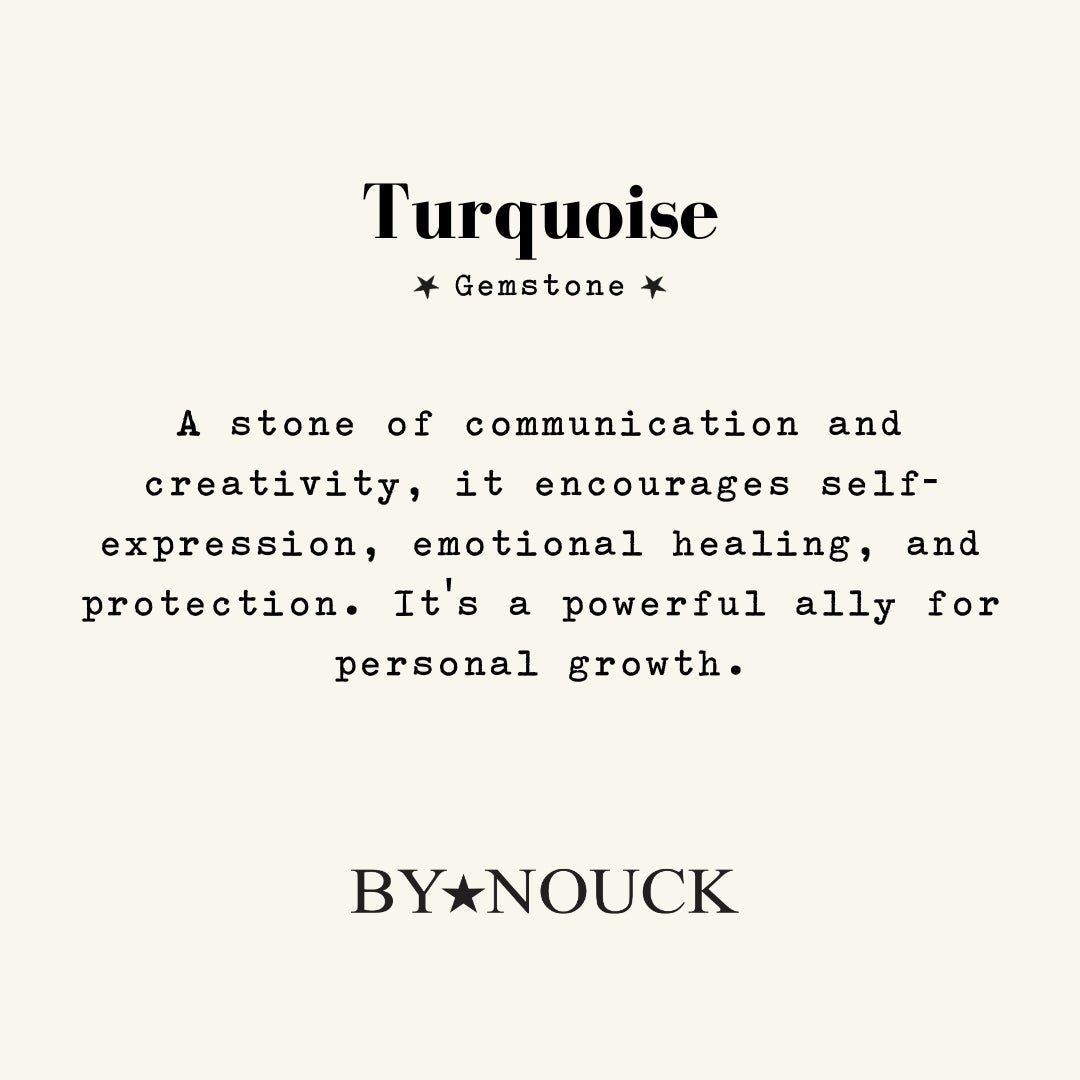 Hoop Turquoise Stone Oval - ByNouck Jewelry