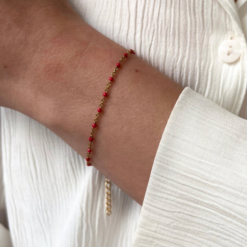 Hot Pink Dots Bracelet - ByNouck Jewelry
