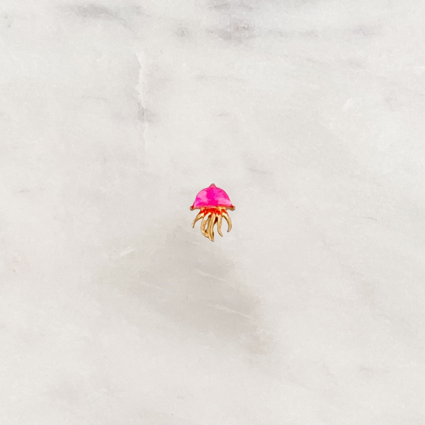 Earstud Pink Jellyfish
