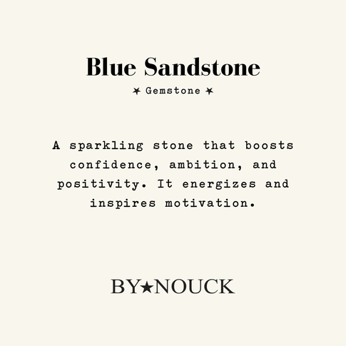 Necklace Blue Sandstone Baguette - ByNouck Jewelry