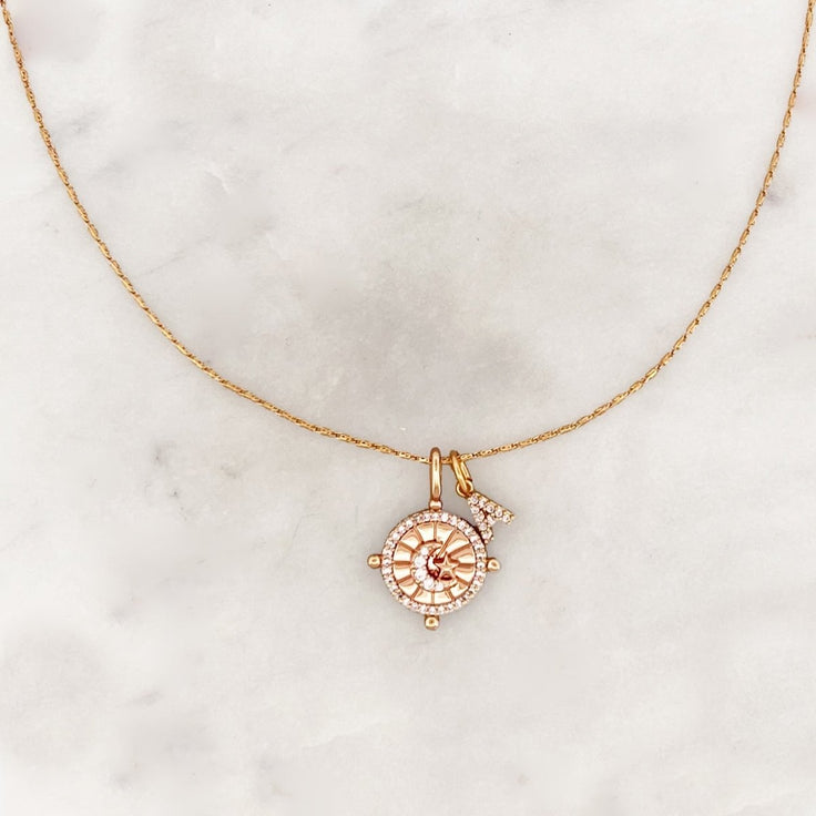 Necklace Cosmic Shiny Initial - ByNouck Jewelry
