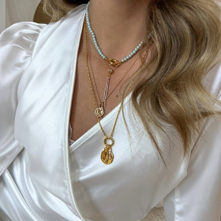 Necklace Cosmic Shiny Initial - ByNouck Jewelry