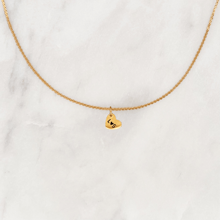 Necklace Engrave Heart - ByNouck Jewelry