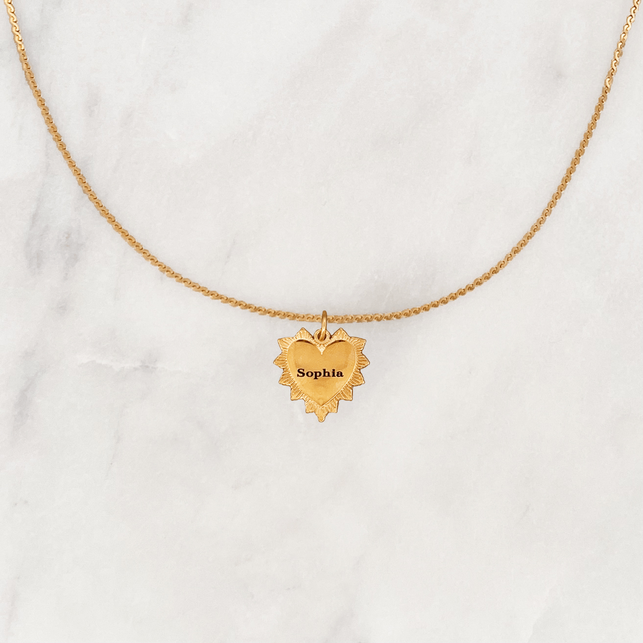 Necklace Engrave Vintage Love - ByNouck Jewelry