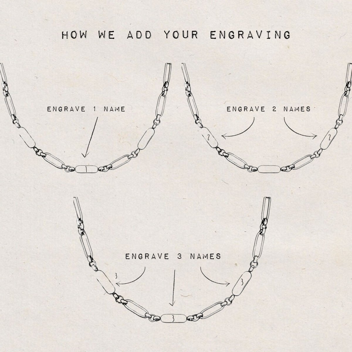 Necklace Engraved Tags - ByNouck Jewelry