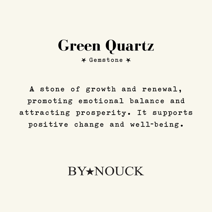 Necklace Green Quartz Baguette - ByNouck Jewelry