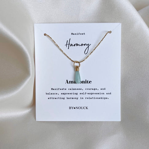 Necklace Manifest Stone Amazonite - ByNouck Jewelry