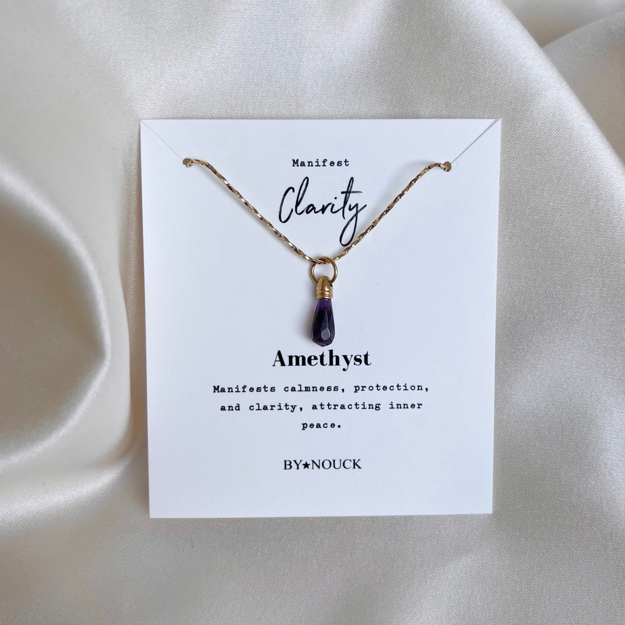 Necklace Manifest Stone Amethyst - ByNouck Jewelry