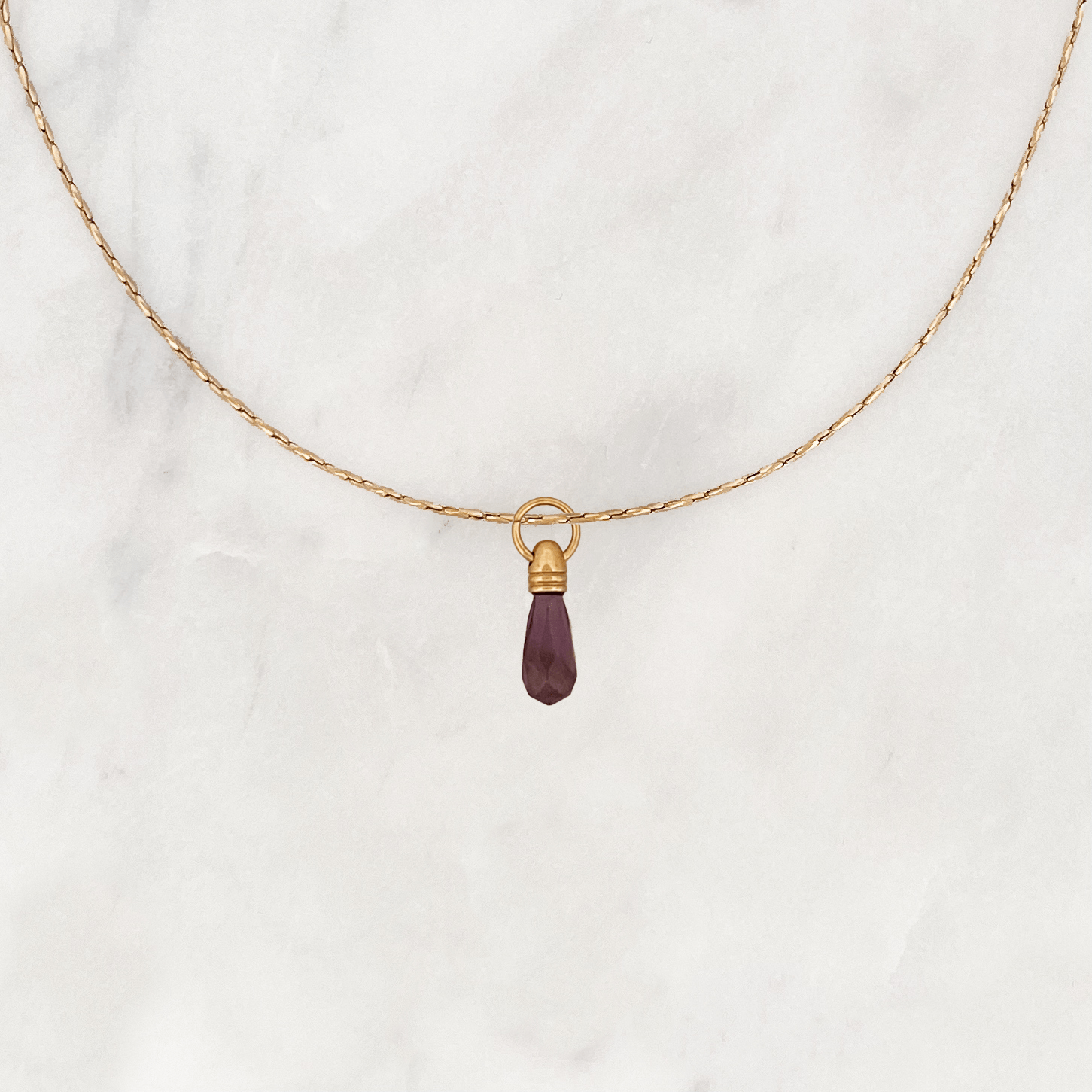 Necklace Manifest Stone Amethyst - ByNouck Jewelry
