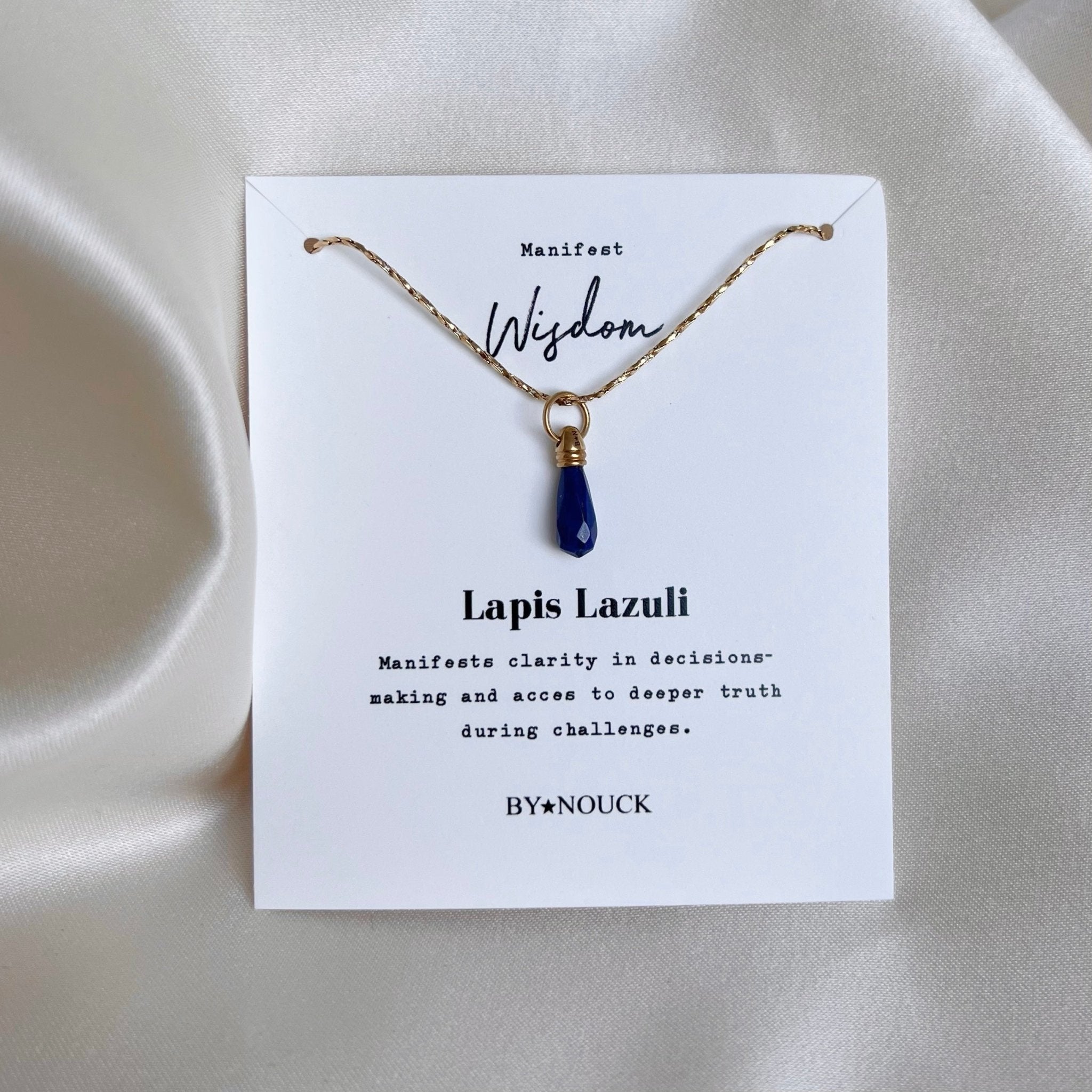 Necklace Manifest Stone Lapis Lazuli - ByNouck Jewelry