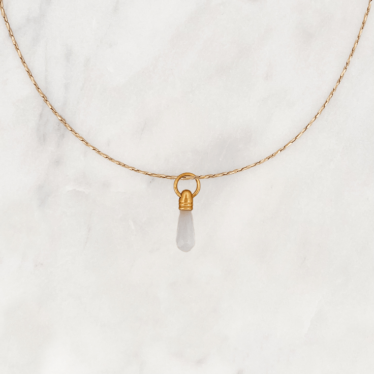 Necklace Manifest Stone Light Fluorite - ByNouck Jewelry