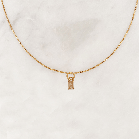 Necklace Pink Star Baguette - ByNouck Jewelry