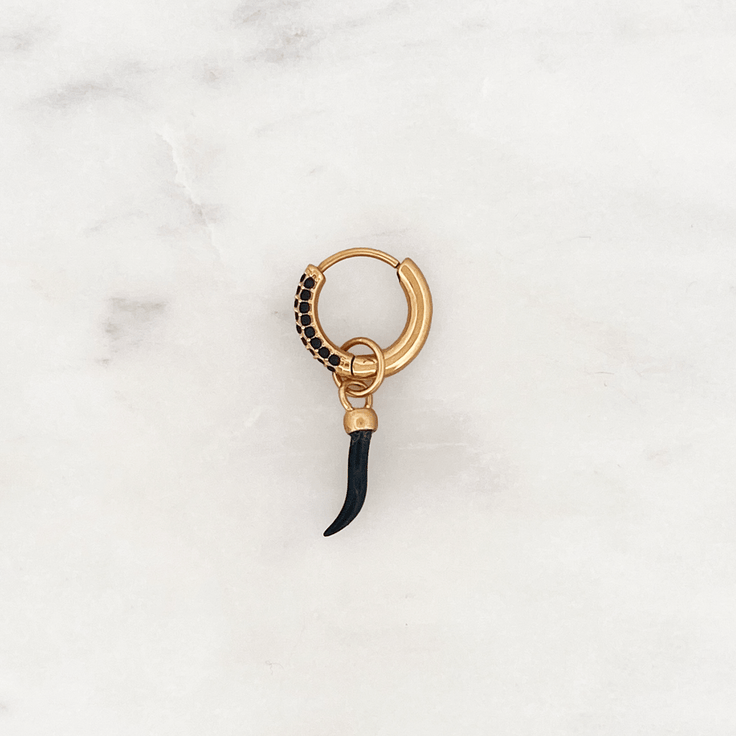 Onyx Hoop Black Chili - ByNouck Jewelry