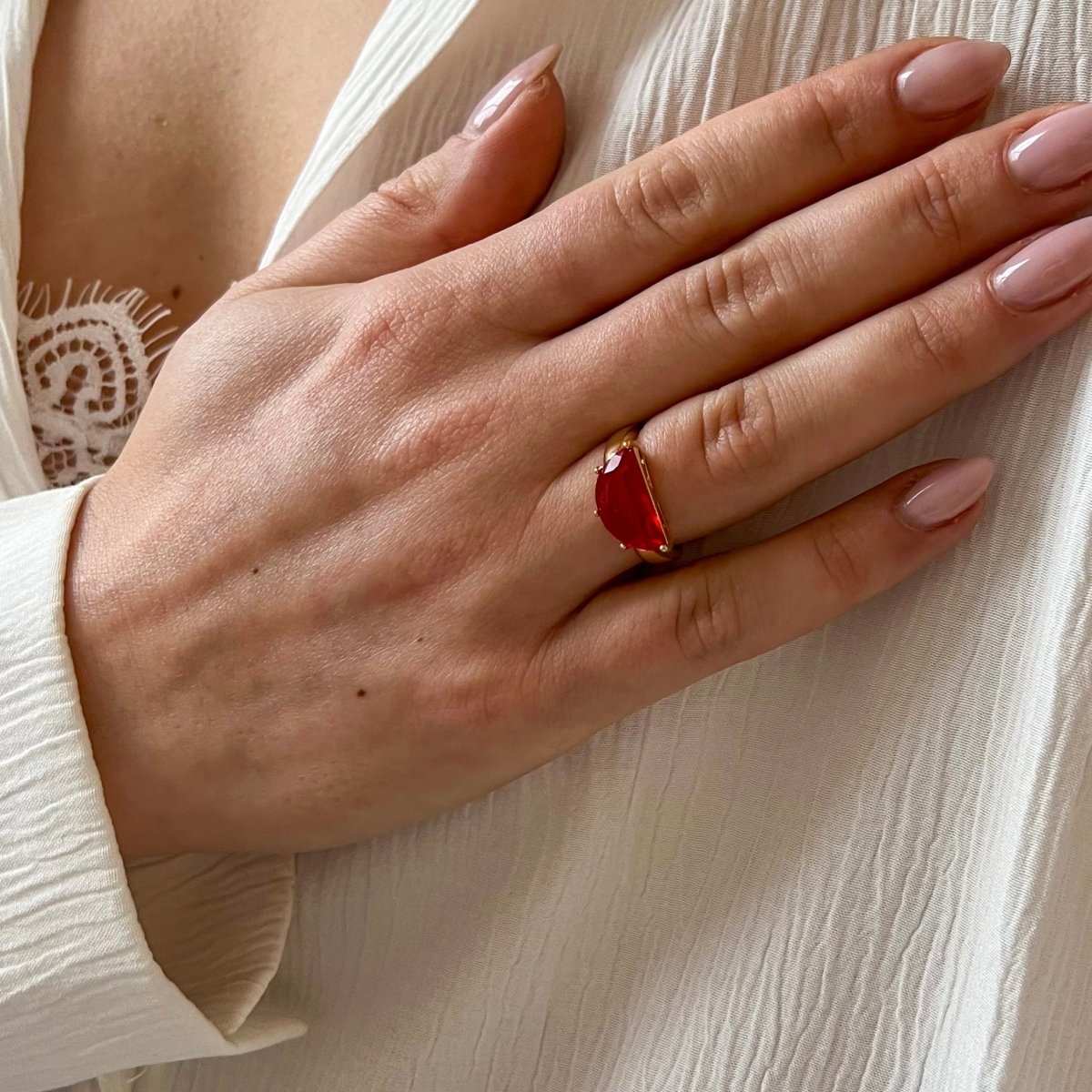 Red Candy Ring - ByNouck Jewelry