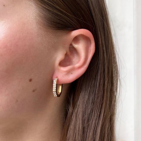 Rhinestones Hoop Set - ByNouck Jewelry