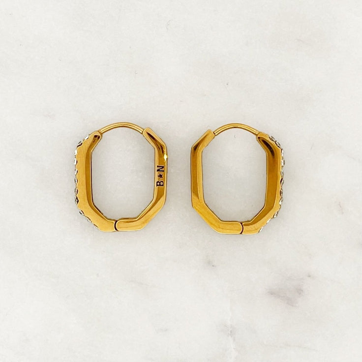 Rhinestones Hoop Set - ByNouck Jewelry