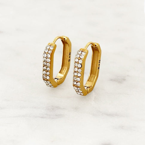 Rhinestones Hoop Set - ByNouck Jewelry