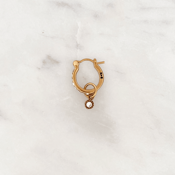 Rhinestones Hoop Shiny Drop - ByNouck Jewelry
