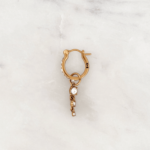Rhinestones Hoop Triple Shiny Drops - ByNouck Jewelry