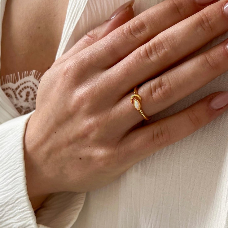 Ring Opal Moon - ByNouck Jewelry